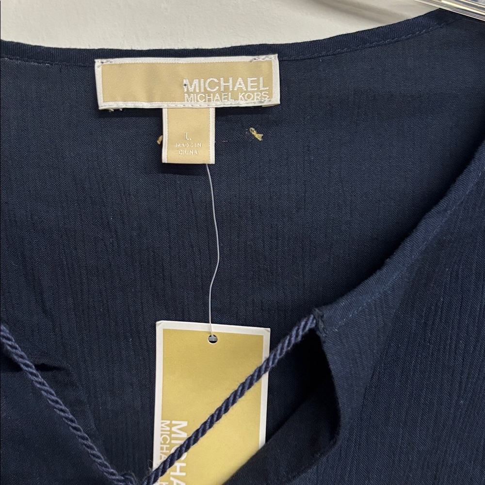 Michael Kors Navy Blue Long Sleeve Shirt - Picture 3 of 5